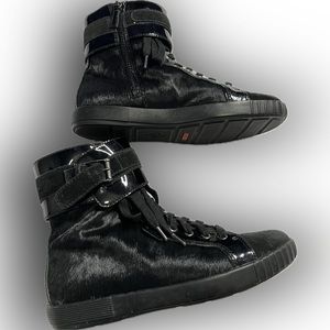 Cole Haan Air calf hair  Sneaker Boot White 7.5